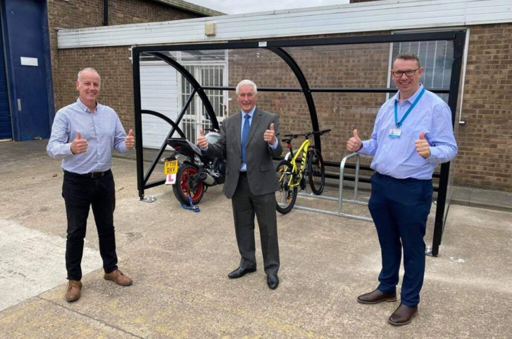 Blog-New bike shelter & Visit from council Blog-New bike shelter & Visit from council
